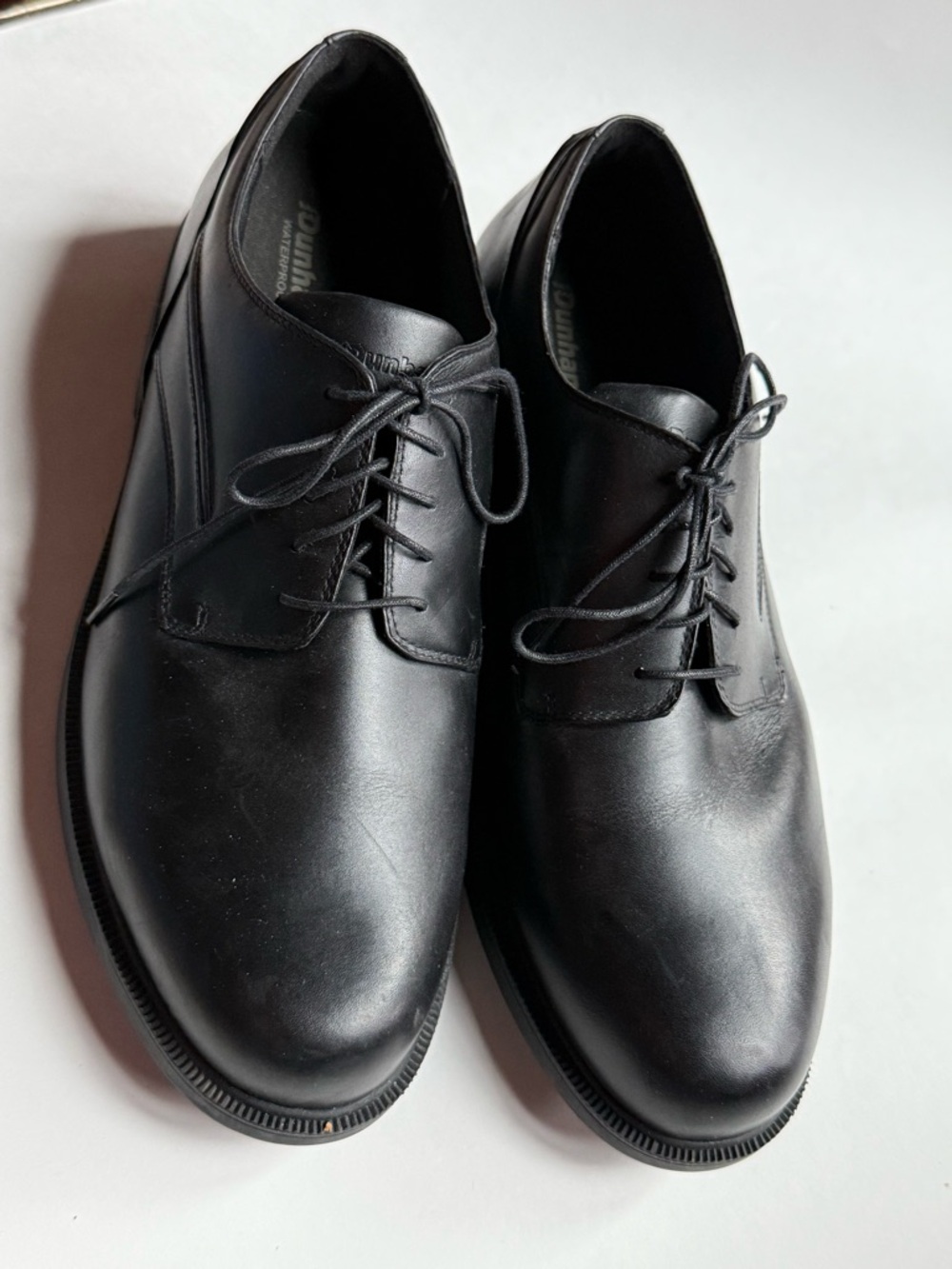 Dunham Mens Size 15 4E Extra Wide Waterproof Dress Shoes Black Leather Comfort